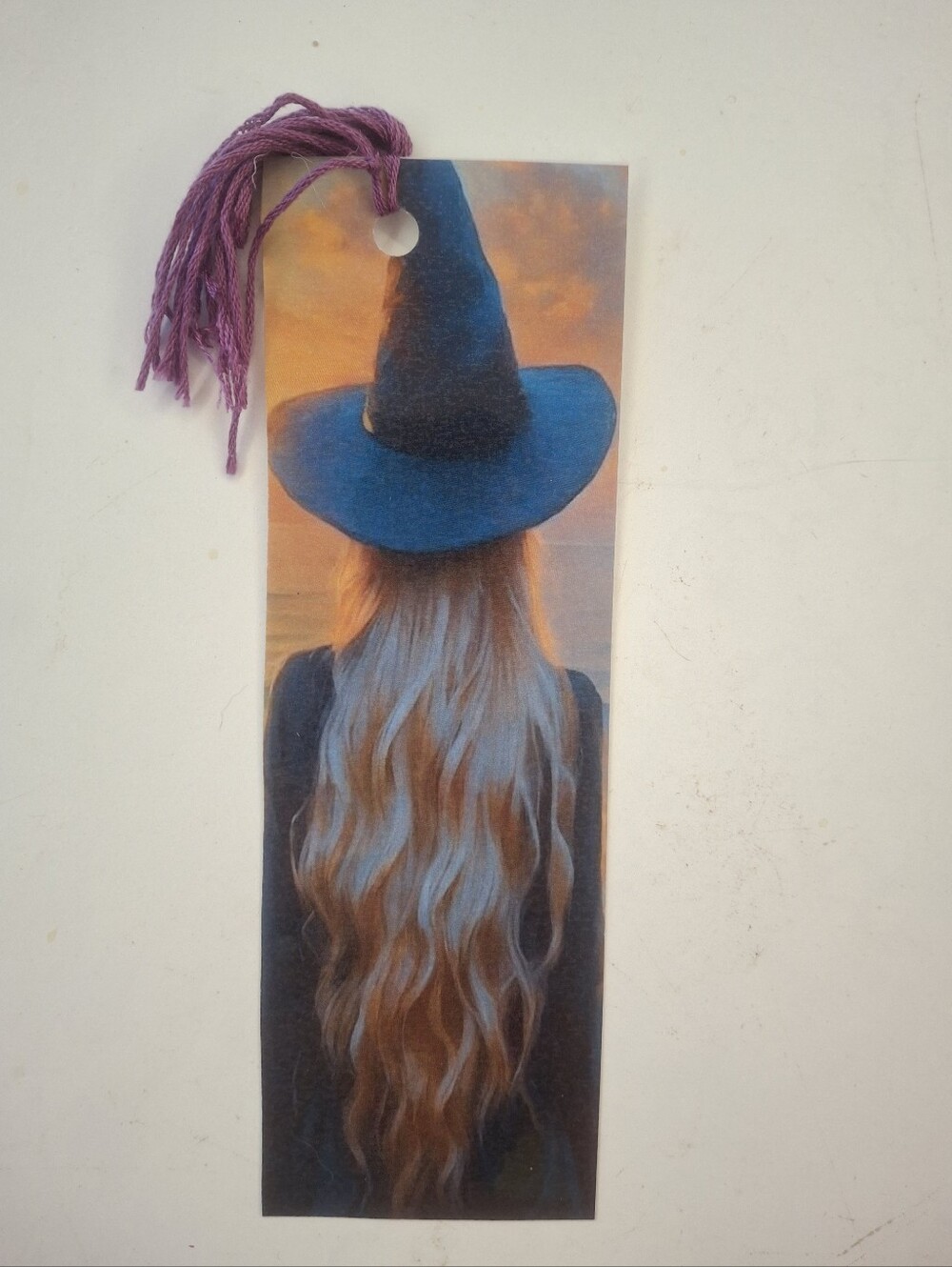 Witch Hat Bookmark with Purple Tassel reading girly Gothic book club halloween